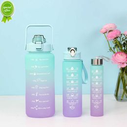 Buy One Get Two Free 2 Litres Large Capacity Outdoor Bicycle Water Bottle With Time Markers Portable Reusable Plastic Cups