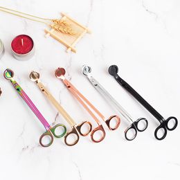 Stainless Steel Snuffers Candle Wick Trimmer Rose Gold Candle Cutter Wick Trimmer Oil Lamp Trim Scissors Q36