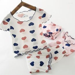 Clothing Sets Summer Baby Girls Clothes Set Thin Casual Toddler Costume Short Sleeved Suit Printing Cute Children Tees Pants Two-piece