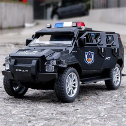 Diecast Model 1 24 Jeeps Refit Alloy American Armoured Car Model Diecasts Metal Toy Anti-Terrorist Explosion Proof Car Model Kids Gifts 230509