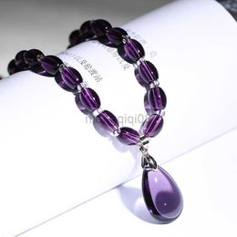 Pendant Necklaces Classics Atmosphere Crystal for Women High-quality Amethyst Anniversary Holiday Gifts Fashion Jewellery Y23