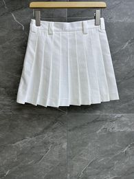 Skirts White Pleated Skirt High Waist Short Version Type Age-reducing Fabric Comfortable And Skin-friendly