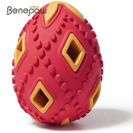 Toys Benepaw Natural Rubber Dog Toys For Small Large Dogs Biteresistant Sound Sturdy Hollowout Treat Pet Toys Interactive