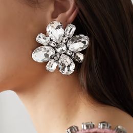 Charm Fashion Hot Sale Earrings Women's New Rhinestone Retro Ear Clip JewelryUnique designer shiny creative
