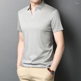 Men's T Shirts Camisetas High Quality Man's Shirt -shirt Summer Silk Hombre Men Clothes 2023 Casual Mens Korean