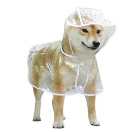 Dog Apparel PVC Waterproof Pet Raincoat Portable Transparent Raining Coat Breathable Lightweight Rain Poncho Out Clothes For Dogs