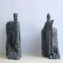 Decorative Objects Figurines Nordic Resin The Argonath Sculptures Vintage Decoration Home Decor Art Statue Bookend Study Office Desktop Accessories 230508