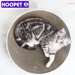 Scratchers HOOPET Cat Kitten Scratch For Kitten Board Scratching Pad Bed Mat Claws Care Toys Corrugated Scratcher Cat Training Toy
