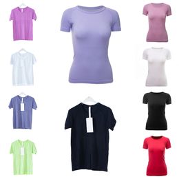 yoga womens wear Swiftly 1.0 2.0 Techs ladies sports t shirts outfit short-sleeved T-shirts moisture wicking knit high elastic fitness designer Tees clothes chothing