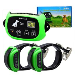 Leashes Wholesale Field Wireless Pet Dog Electronic Fence System KD661C Rechargeable Transmitter and Receiver IP67 dog Training Collar