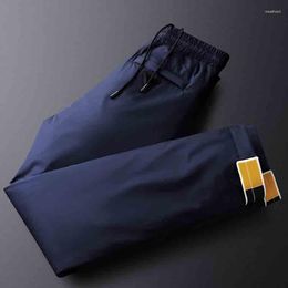 Men's Pants Down Men's Outer Wear Thickened Cold And Warm Casual Fashion Sports Zipper Trousers Men