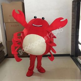 Red Crab Mascot Costumes Halloween Fancy Party Dress Cartoon Character Carnival Xmas Easter Advertising Birthday Party Costume