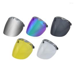 Motorcycle Helmets Universal 3-Snap Flip Up Visor Shield Lens For Open Face Motorcycles CF