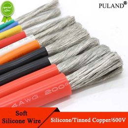 New 1M/5M Heat-resistant cable 30 28 26 24 22 20 18 16 15 14 13 12 10 AWG Ultra Soft Silicone Wire High Temperature Flexible Copper