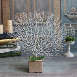 Decorative Flowers & Wreaths Artificial Plants Coral Branch Dried White Plant Fake Tree Shape Branches CactusHome Wedding Aquarium Para Deco