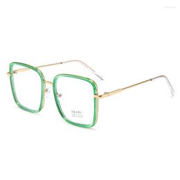 Sunglasses Frames Vintage Blue Light Blocking Transparent Square Glasses Frame For Women Men's Eyewear Metal Computer Anti Gafas