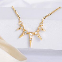 Pendant Necklaces Punk Style Irregular Egyptian Vintage Zircon Necklace For Women Stainless Steel Gothic Charm Jewellery Gifts