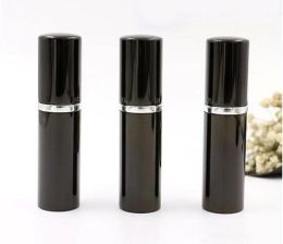 Top Quality Black Color 5ml 10ml Mini Portable Refillable Perfume Atomizer Spray Bottle Empty Bottles Cosmetic Containers Bottles