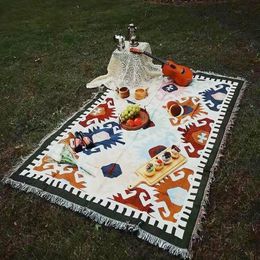 Camping Picnic and Sofa Blankets Fasionable Multifunctional Ethnic Disturbance Simia Blanket