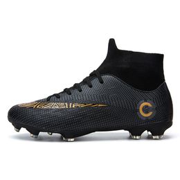 Dress Shoes Soccer Shoes Football Boots Man's High Ankle Sneakers Men Outdoor Cleats Boots Long Spikes Soccer Shoes EUR36-46 230509