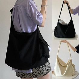 Evening Bags Women's Canvas Crossbody Bag Casual Wide Strap Single Shoulder Student Lazy Style School Summer