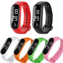 Wristwatches M3 Led Wristwatch Fitness Color Screen Smart Sport Bracelet Activity Running Tracker Heart Rate For Men Women Silicone Watch