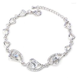 Link Bracelets BN-00153 Crystal Jewellery For Women Items In Heart Bracelet Drop Suppliers Mothers Day Gift Mom