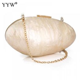 Evening Bags Pearl Luxury Clutch Purse Mini Womens Wallet Chain Shoulder Crossbody Bag Wedding Party Shell Handbag Sac 230427