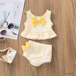 Two-Pieces Striped Toddler Set Suit 2pc Bathing Baby Bikini Girl Swimsuit Kids Swimwear Toddler Girl Swimsuit Swimsuits for Girls 5t