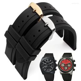 Watch Bands 1PCS High Quality 19MM Rubber Strap Black Colour Band Women And Men