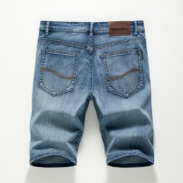 Men's Shorts Summer Shorts Jeans Men Denim Pants Stretch Dark Blue Fashion Design Men's Jeans Slim Straight Male Short Jeans Hombre 230509