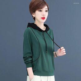 Women's Hoodies Spring Summer Cotton Hooded Pullover Women 2023 Loose Casual Coat Thin Yellow Green Purple Tops Drawstring Outwear Female