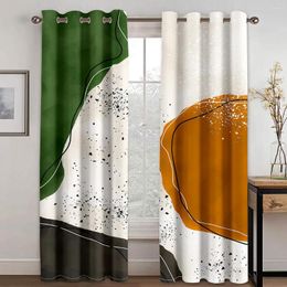Curtain Boho Modern Fashion Luxury Abstract Art Design Geometric 2Pieces Thin Window For Living Room Bedroom Decor