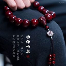 Strand SNQPJiajia Authentic Xiaoye Red Sandalwood Hand Holding Prayer Beads For Men And Women's Eighteen Son Buddha