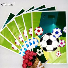 Gift Wrap 6pcs/bag Football Theme Party Supplies Bags Happy Birthday Decoration Baby Shower Festival For Kids