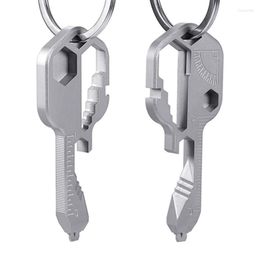 Keychains Multitool Keychain Outdoor Card Tool Multifunction Bottle Opener Hexagonal Pendant Portable Screwdriver Jewelry Accessories