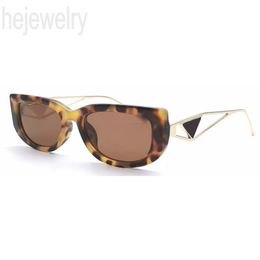 Leopard print designer sunglasses men fashion eyeglasses creative hollow frame occhiali da sole with metal triangle sunglasses for woman luxurious PJ074 B23