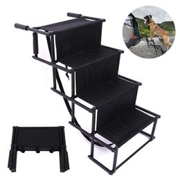 Supplies Car Dog Steps Pet Ladder Ramp Dog Stairs For High Beds Cars And SUV Pet Stairs Dog Ramp Lightweight Folding Trucks For Jumping