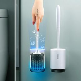 Brushes TPR Toilet Brush and Holder Quick Drain Cleaning Brush Tools for Toilet Household WC Bathroom Accessories Sets