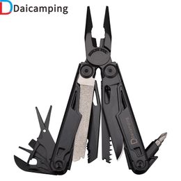 Tang Daicamping DL12 Multifunctional 7CR17MOV Folding Knife Tools Multitools Wire Cable Cutter Stripper Camping Gear Multi Pliers
