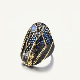 Cluster Rings Gem's Ballet Design Jewelry Ethiopia Opal Handmade Original Black Moon 925 Sterling Silver Dangle Franc For Women