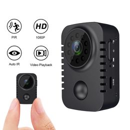 Mini Câmera de Corpo 1080p Full HD Segurança Pocket Night Vision Motion Dection Small FORMcorder para carros Standby Pir Video Recorder