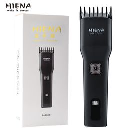 Hair Trimmer HIENA USB Electric Clippers Trimmers For Men Adults Kids Cordless Rechargeable Cutter Machine Professional 230509