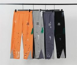 23SS Mens Plus Size Pants Padded Sweatpants Hip Hop Stitching Trousers White Letter Printing Bootcut Women galleryes Casual galler5041594