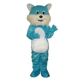 New Blue Cat Mascot Costumes Christmas Fancy Party Dress Cartoon Character Outfit Suit Adults Size Carnival Easter Advertising