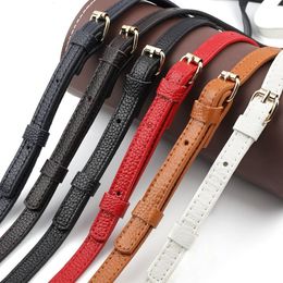 Bag Parts Accessories 120cm Leather Shoulder Bag Straps for Handbags Leather Strap Handle Replacement Bag Belt DIY Accessories Gold Buckle KZ0350 230509