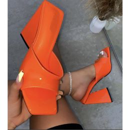 Height Increasing Shoes Women Summer Sandals Slippers Strange Heels Mule Highheeled Ladies Slip on Party Nightclub 230508
