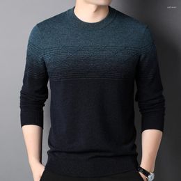 Men's Sweaters Autumn and Winter Boutique Men's Wool Long-sleeved Sweater Casual Pullover Base