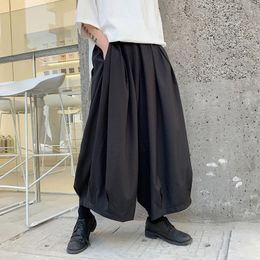 Pants Spring Summer Men Vintage Wide Leg Harem Pants Culottes Casual Man Japan Style Harajuku Hip Hop Trousers Punk Streetwear Joggers