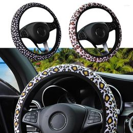 Steering Wheel Covers Car Cover Leopard Cheetah Seamless Protector Animal Skin Print Spots Auto